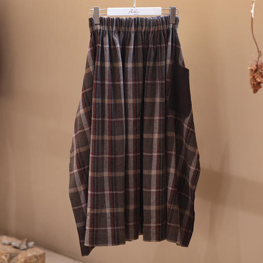 【预售】游原 羊毛羊绒拼接裹裙 商品图0