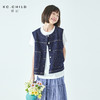 预售4.4发 棵初26年春季新款亲子中大女童不落色牛仔马甲经典大口袋宽松上衣 商品缩略图0