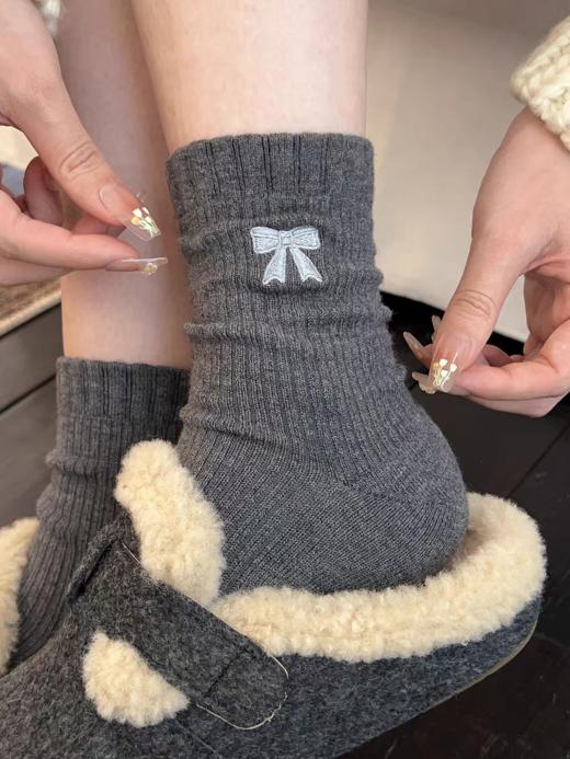 <曾小咸推荐>撞色刺绣蝴蝶结 日常价89/4双！ 活动价49.99/4双！【预售款，预计3-15天发货】 商品图4