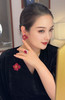 GAONAS  璀璨华丽老钱红色花朵耳环11905ZR 商品缩略图4