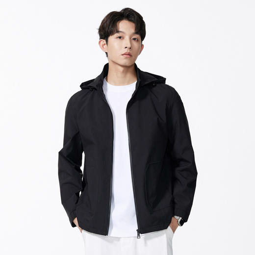 GXG男装秋季时尚抽绳简约百搭舒适男款户外休闲防风连帽夹克K&C 商品图7