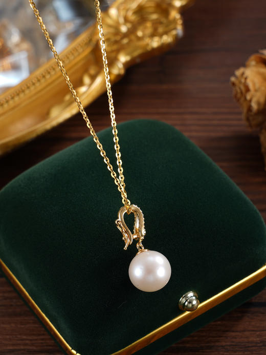 子佩集【曦光漫道】银S925珍珠惜王妃吊坠【P3090】11mm珠双色皮带扣（不含链）2601 商品图4