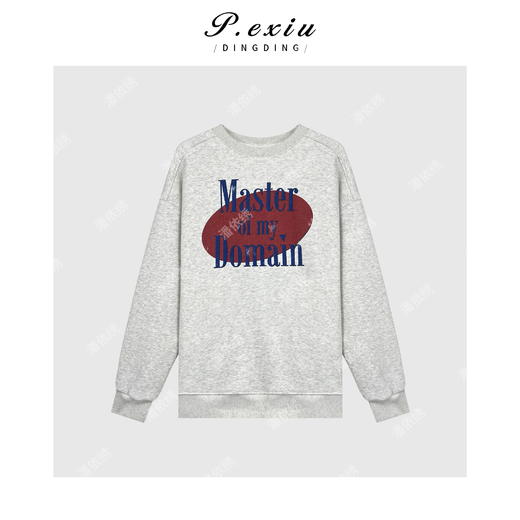 04-2潘依绣丁丁宠粉减龄感彩色字母印花圆领卫衣 Q56062 商品图0