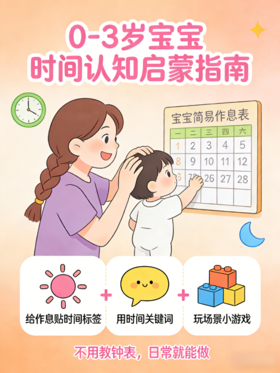 不用教钟表！宝宝时间认知启蒙，靠这几个日常场景就够了