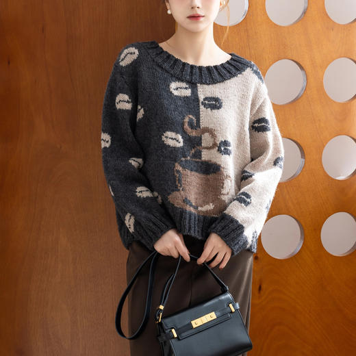 苏苏姐家茉咖套头衫手工diy衣服毛线团棒针粗羊毛线毛衣材料包 商品图2