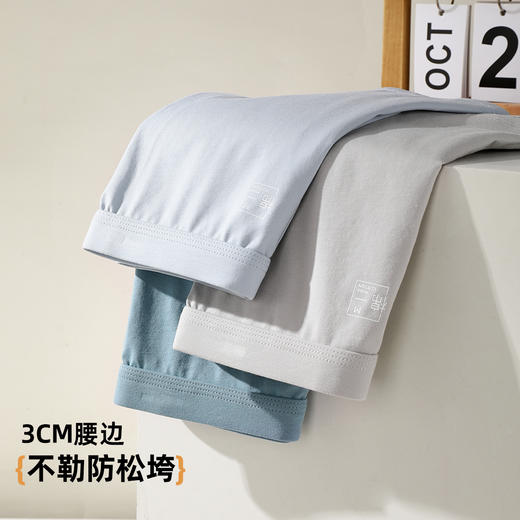 【3条装】雅黛俪男士平角内裤高弹舒适透气10A抑菌含商蚕丝裆底四角裤头 商品图3
