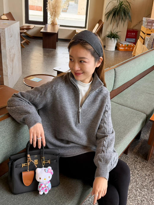 2601214    美丽奴 半拉链立领 套头 毛衣 商品图5
