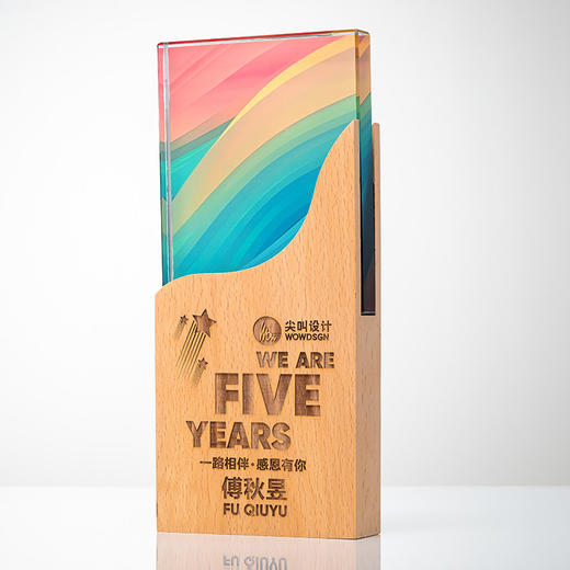 奖杯定制做授权牌经销年会优秀员工刻字金属铝板高端水晶立体奖牌 商品图5