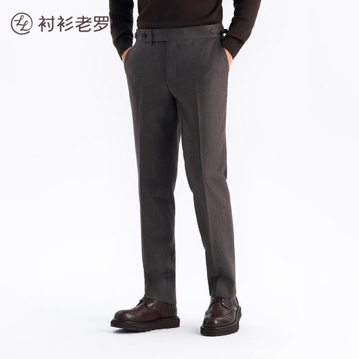【大师16号】单扣意式腰头西裤100%羊毛西裤秋冬必备商务通勤裤子259Z7S832N[门店专款] 商品图0