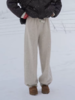 浮生八记/25D286/秋冬含羊毛加厚加绒松紧腰下摆抽绳卫裤 商品缩略图0
