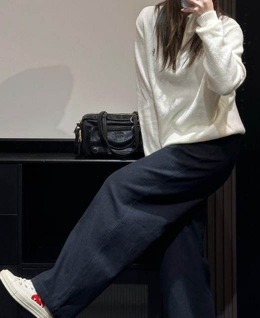 苎麻加绒裤直筒裤子011501 商品图2