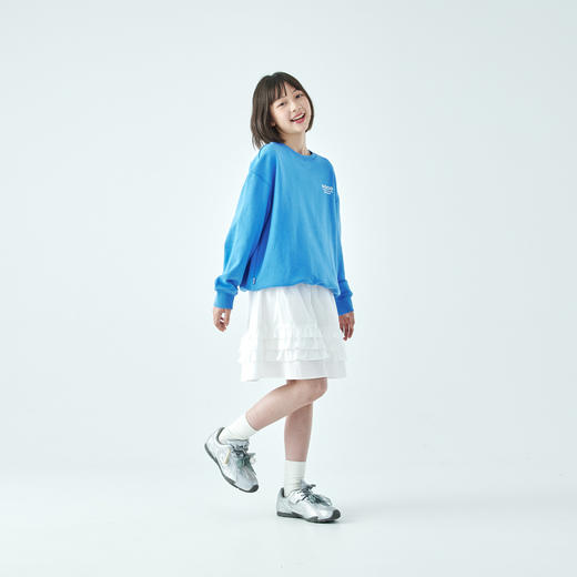 棵初2026年春季新款亲子中大女童纯棉亲肤休闲半裙纯净白色系裙子 商品图1