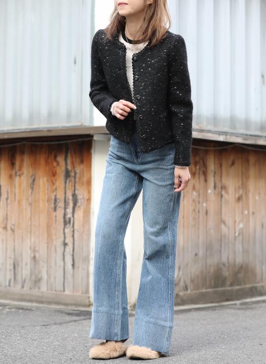 TYNVIE 波克莱波浪边贴口袋夹克 - 黑色 商品图10