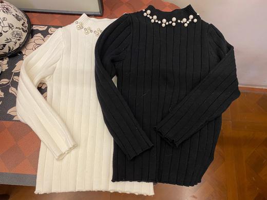 领口珍珠打底衫 商品图2