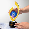 金属水晶奖杯彩印五角星高档优秀员工销售冠军年会颁奖牌 商品缩略图4