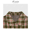 04-6潘依绣丁丁宠粉韩系松弛撞色格纹翻领长袖外套Q31644 商品缩略图2