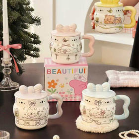 400ml蝴蝶结卡通陶瓷杯-纪念日百货门店同款169152835
