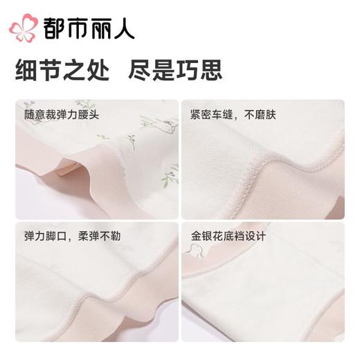 都市丽人内裤女士内裤RC棉内裤棉质内裤舒肤棉LKC5I4 商品图3