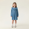 马克珍妮文艺荷叶边女童牛仔连衣裙2026年春装新款560111 商品缩略图1