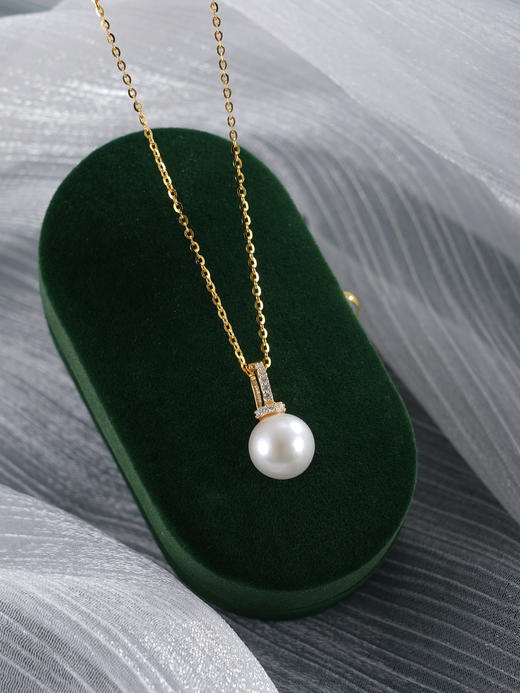 子佩集【月照星河】银S925珍珠惜王妃吊坠【YP0495】9mm珠双色吊球一字（不含链）2601 商品图9