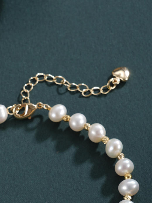 子佩集【星芒爱河】珍珠惜王妃手链【ZZSL025】5.5-6mm珠镀金星芒2601 商品图6