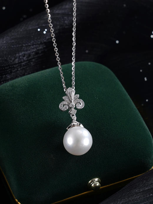 子佩集【璀璨加冕】银S925珍珠惜王妃吊坠【P2910】12mm珠双色皇冠（不含链）2601 商品图7