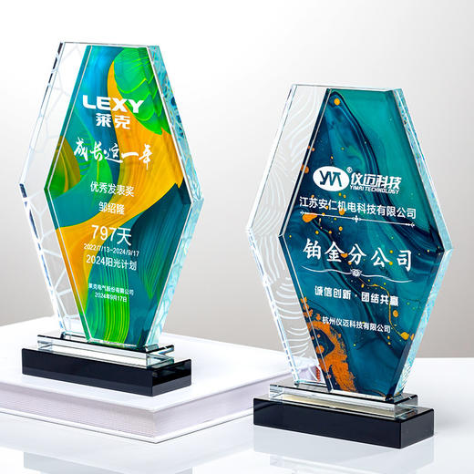 水晶奖杯创意定制定做员工公司年会活动比赛订制儿童荣誉刻字奖牌 商品图4