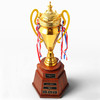 金属奖杯超大实木底座高档足球年会团队荣誉年会企业刻字新款奖牌 商品缩略图0