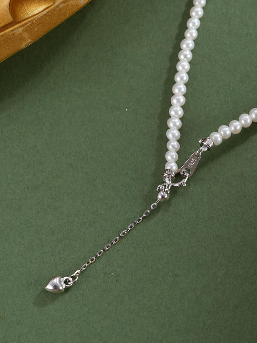 子佩集【诗心湛蓝】银S925珍珠惜王妃项链【ZZXL032】2.8mm珠蓝椭圆方块2601 商品图5