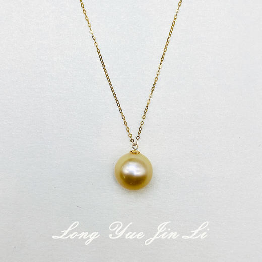 18K金珍珠套链（海水金珠）；11-12mm 商品图0