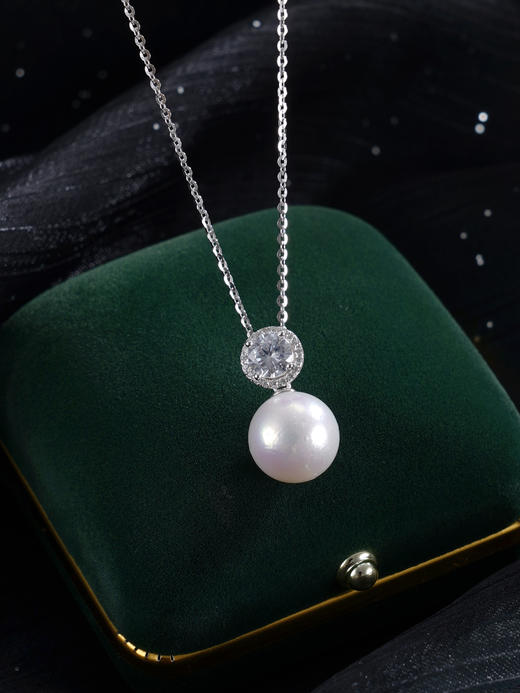 子佩集【如初珍爱】银S925珍珠惜王妃套链【P1903B】12mm珠双色圆形2601 商品图6