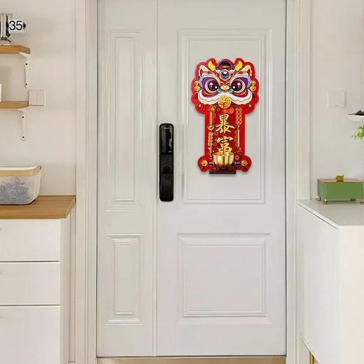 【铃铛一响 黄金万两】2026款磁吸门铃 多巴胺瑞兽醒狮中国风提醒铃铛 磁吸玄关入户装饰品门铃 醒狮褔运 商品图1