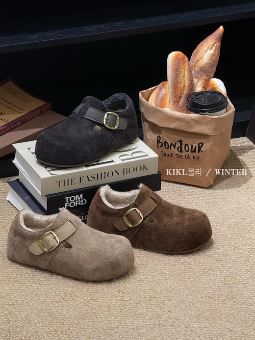 吐司厚底全包博肯复古真皮反牛皮软底增高鞋 商品图5