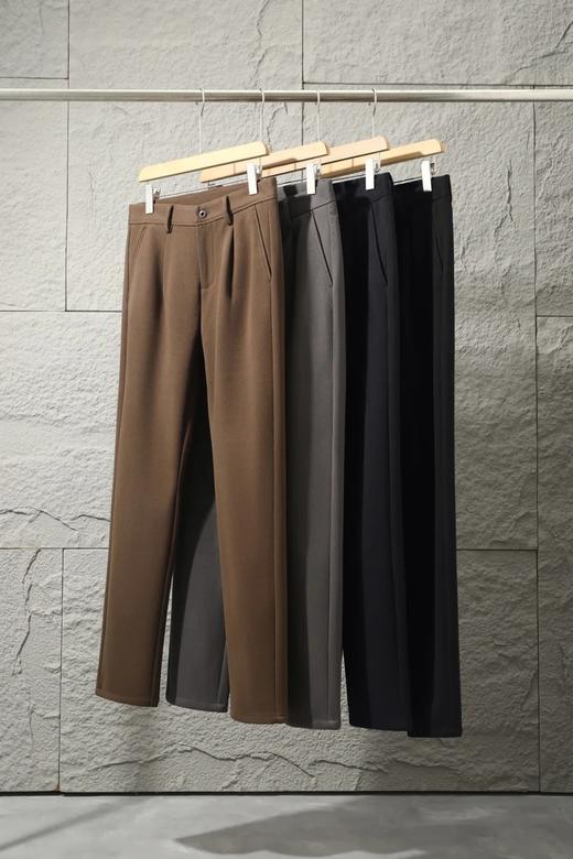毛呢肌理感+内里磨毛 轻奢商务 百搭休闲裤 男 商品图0