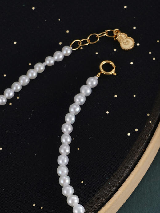 子佩集【福禄高升】银S925珍珠惜王妃手链【QNS0015】3mm珠镀金绿松石葫芦三角之力2601 商品图6