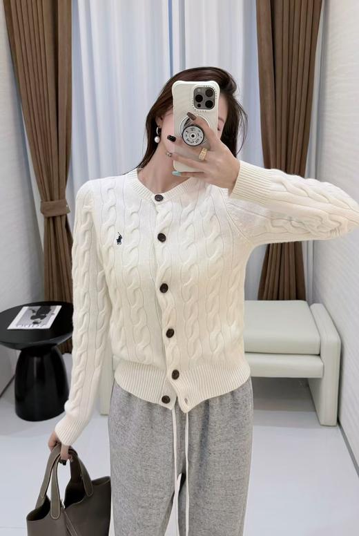 【只可换码 不退货】拉夫劳伦 羊绒小马绞花开衫 渠道货无领标！！！（EJ） 商品图4