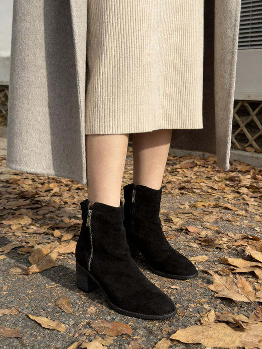 115-6 亏清 off胎牛绒 手工靴 内外底全皮 真纳底车线 双拉链 能小跑 切尔西短靴 商品图1