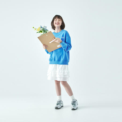 棵初2026年春季新款亲子中大女童纯棉亲肤休闲半裙纯净白色系裙子 商品图4