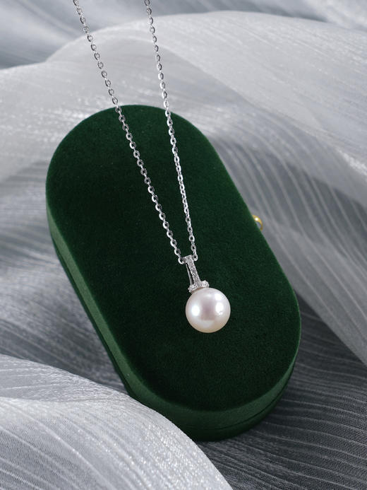 子佩集【月照星河】银S925珍珠惜王妃吊坠【YP0495】9mm珠双色吊球一字（不含链）2601 商品图8