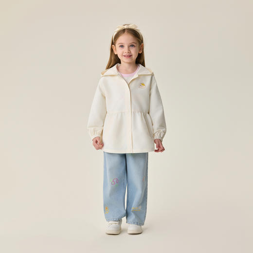 [无氟防泼水]马克珍妮甜美裙摆女童柔软连帽外套2026年春装新款560087 商品图2