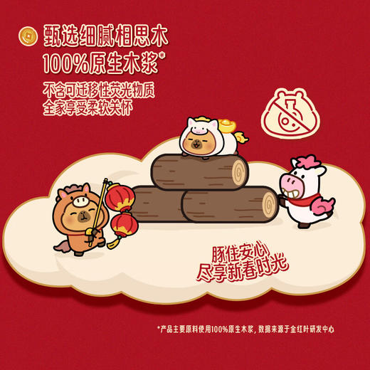 清风【新年款】纯柔系列4层250抽10提悬挂式抽纸 商品图4