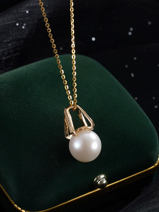 子佩集【绮梦芳华】银S925珍珠惜王妃套链【P2709】12mm珠双色三角2601 商品图4