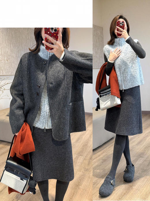 YAW61150圈圈纱毛绒马甲 商品图8