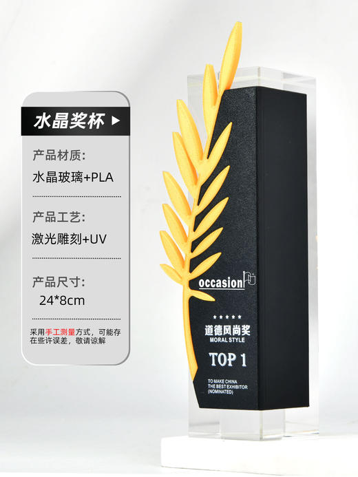 水晶奖杯奖牌定制2025新款年会议高档创意证书冠军比赛周年大奖杯 商品图2