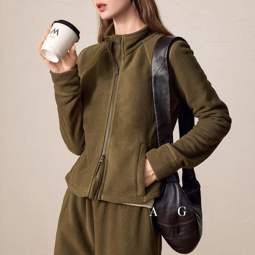 裁缝学苑AQ578立领小蛮腰绒感套装纸样女装摇粒绒外套卫裤两件套服装打板 商品图1