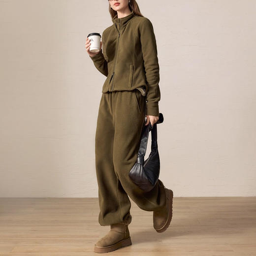 裁缝学苑AQ578立领小蛮腰绒感套装纸样女装摇粒绒外套卫裤两件套服装打板 商品图2