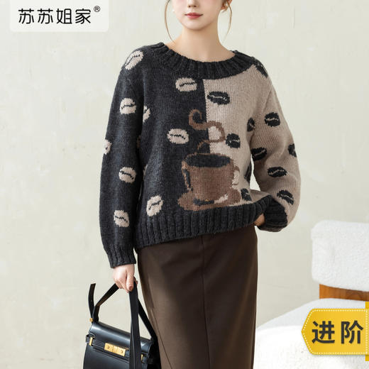 苏苏姐家茉咖套头衫手工diy衣服毛线团棒针粗羊毛线毛衣材料包 商品图0