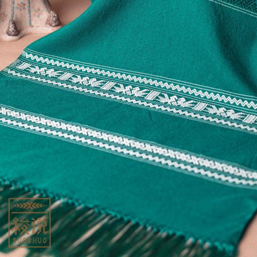 秋冬上新【梭说】盎然.露华 纯手工限量设计围巾 侗族传统织锦工艺丝光棉 围巾披肩文创礼物 原创设计 商品图2