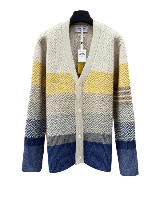 男款条纹针织开衫毛衣zh022 商品图0