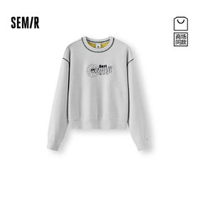 商场同款|森马emoji™ 联名系列卫衣女春刺绣2026新款小个子衣服